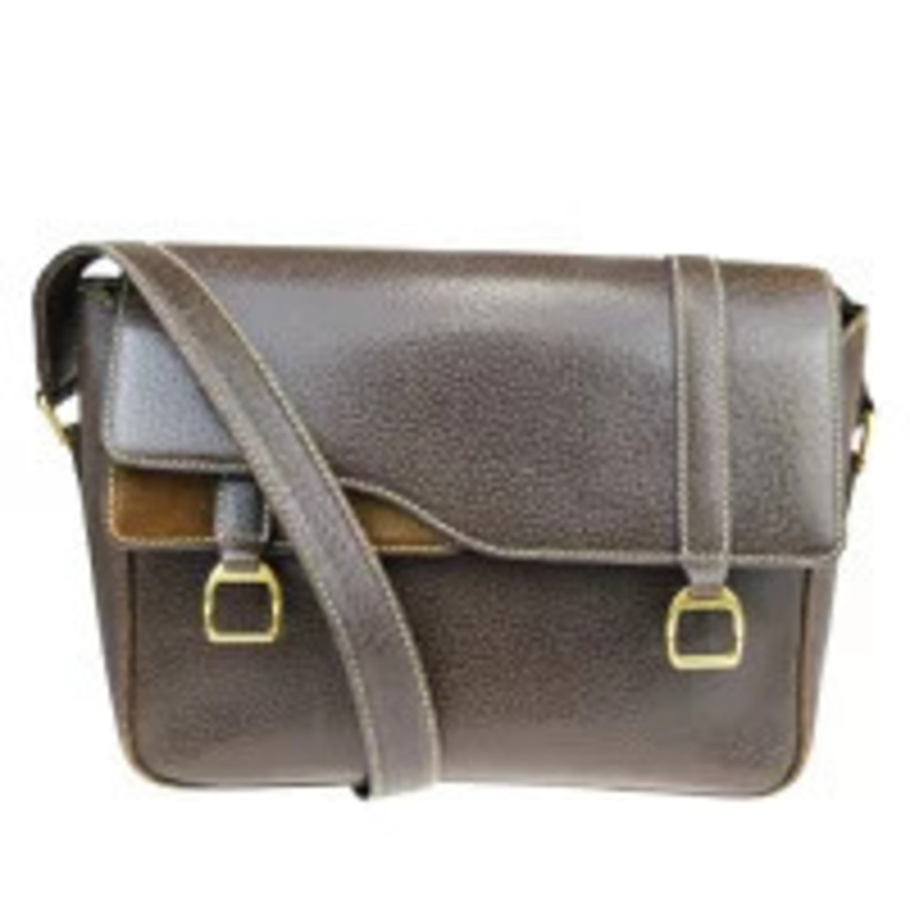 Gucci leather crossbody saddle bag Brown Leather